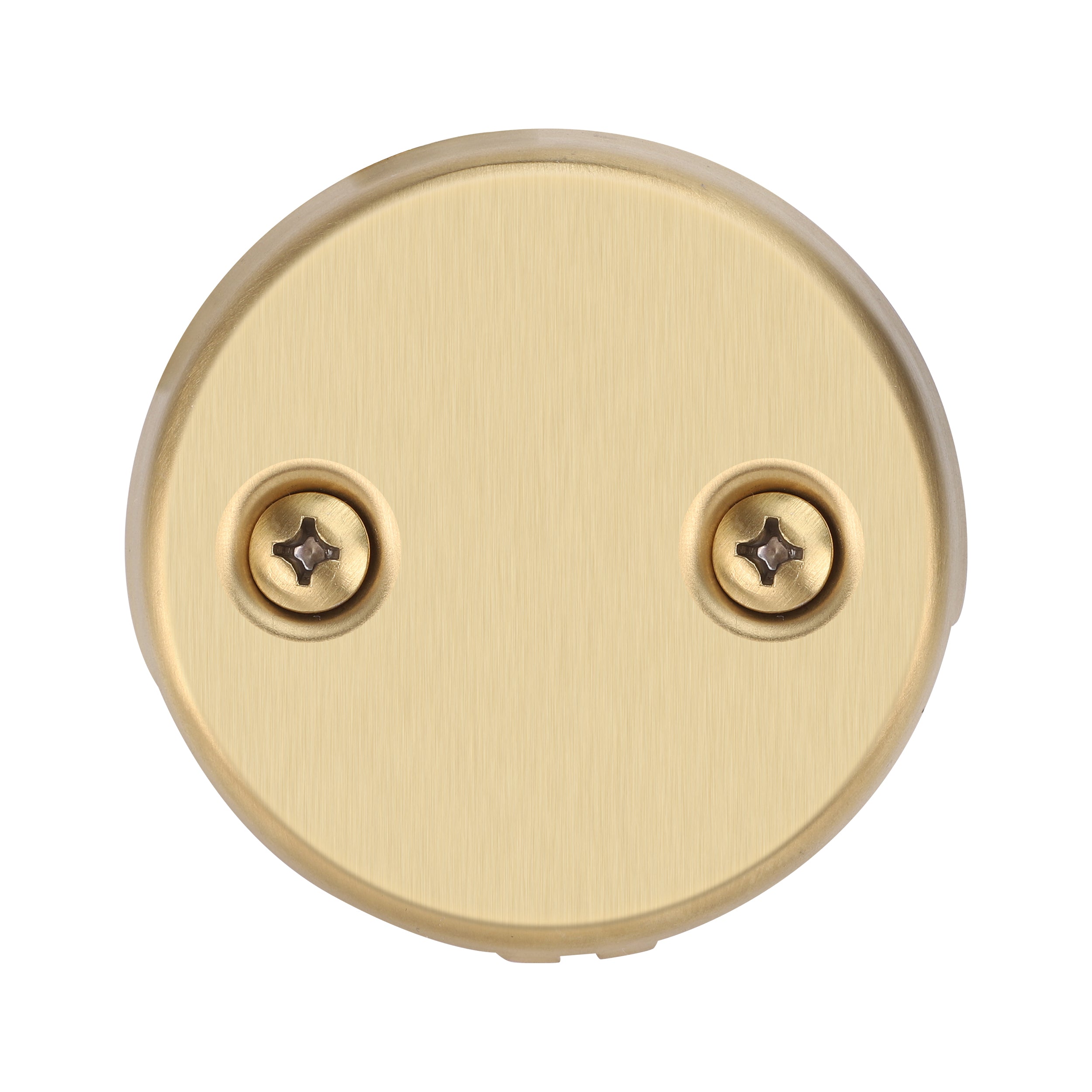 PRIMSOPH Two Hole Tub Drain Overflow Faceplate, Brushed Gold
