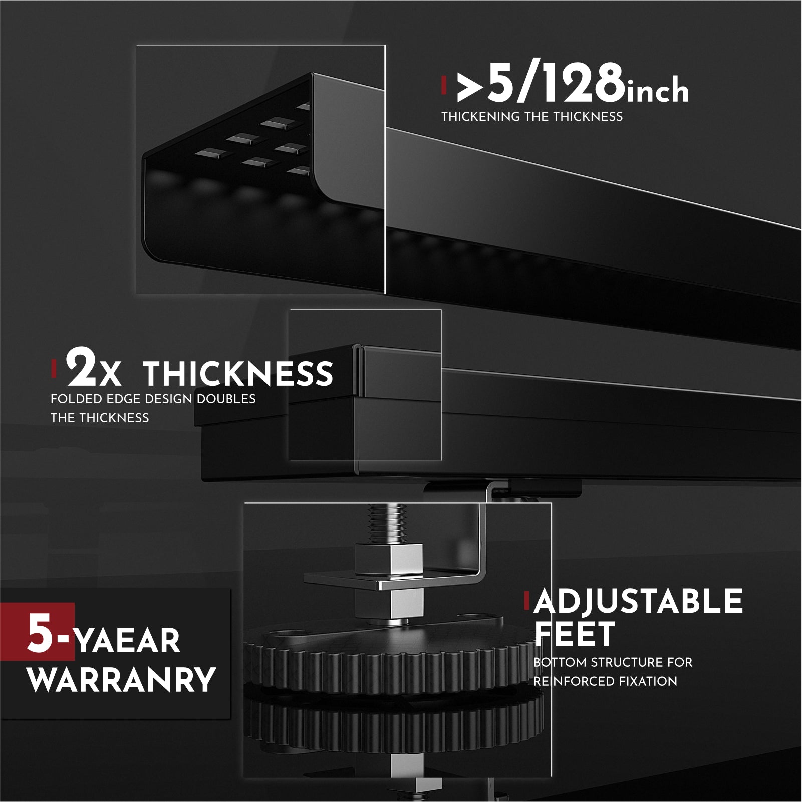 WEBANG 32 Inch Square Hole Pattern Linear Shower Drain With Accessories, Matte Black