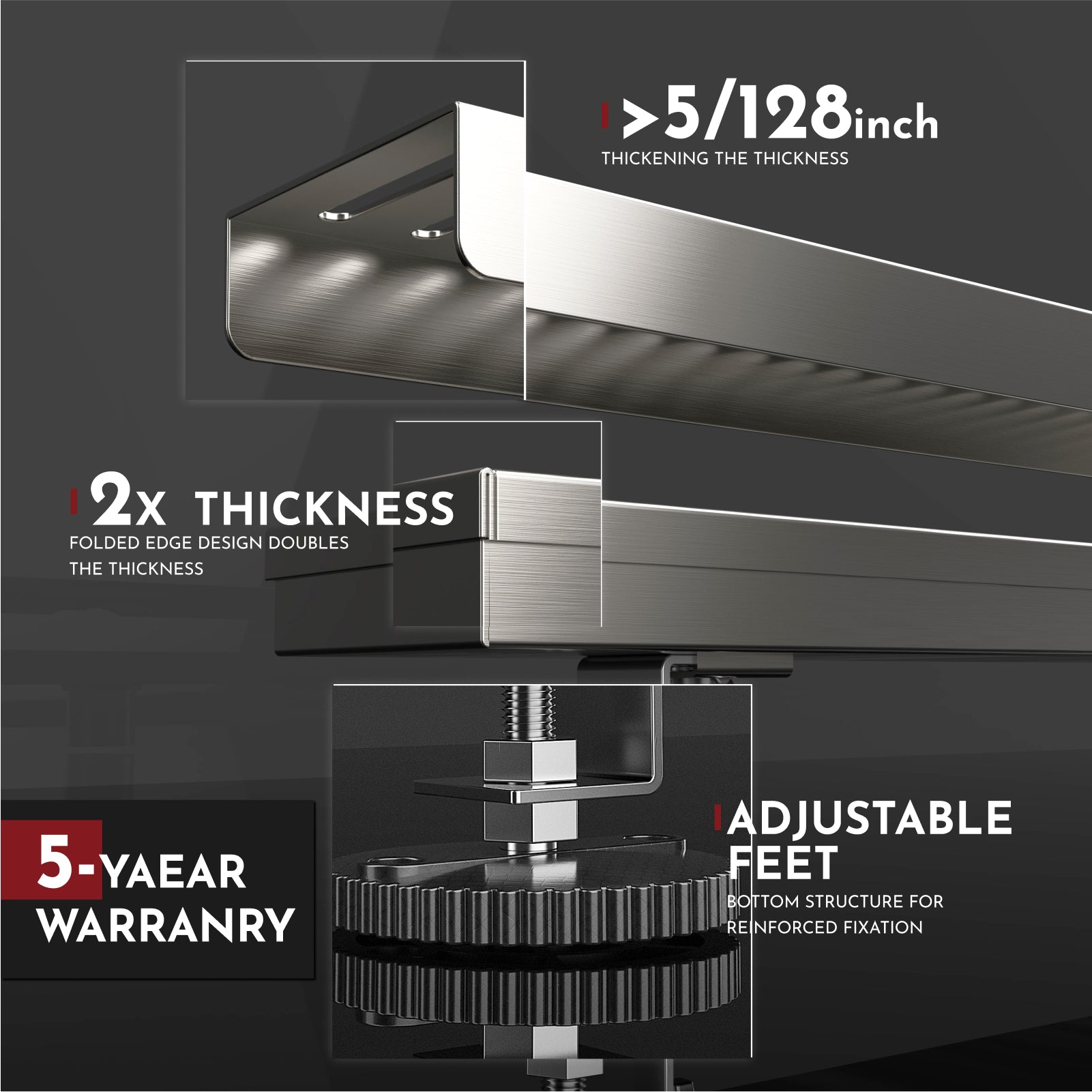 WEBANG 24 Inch Capsule Pattern Linear Shower Drain With Accessories, Brushed Nickel