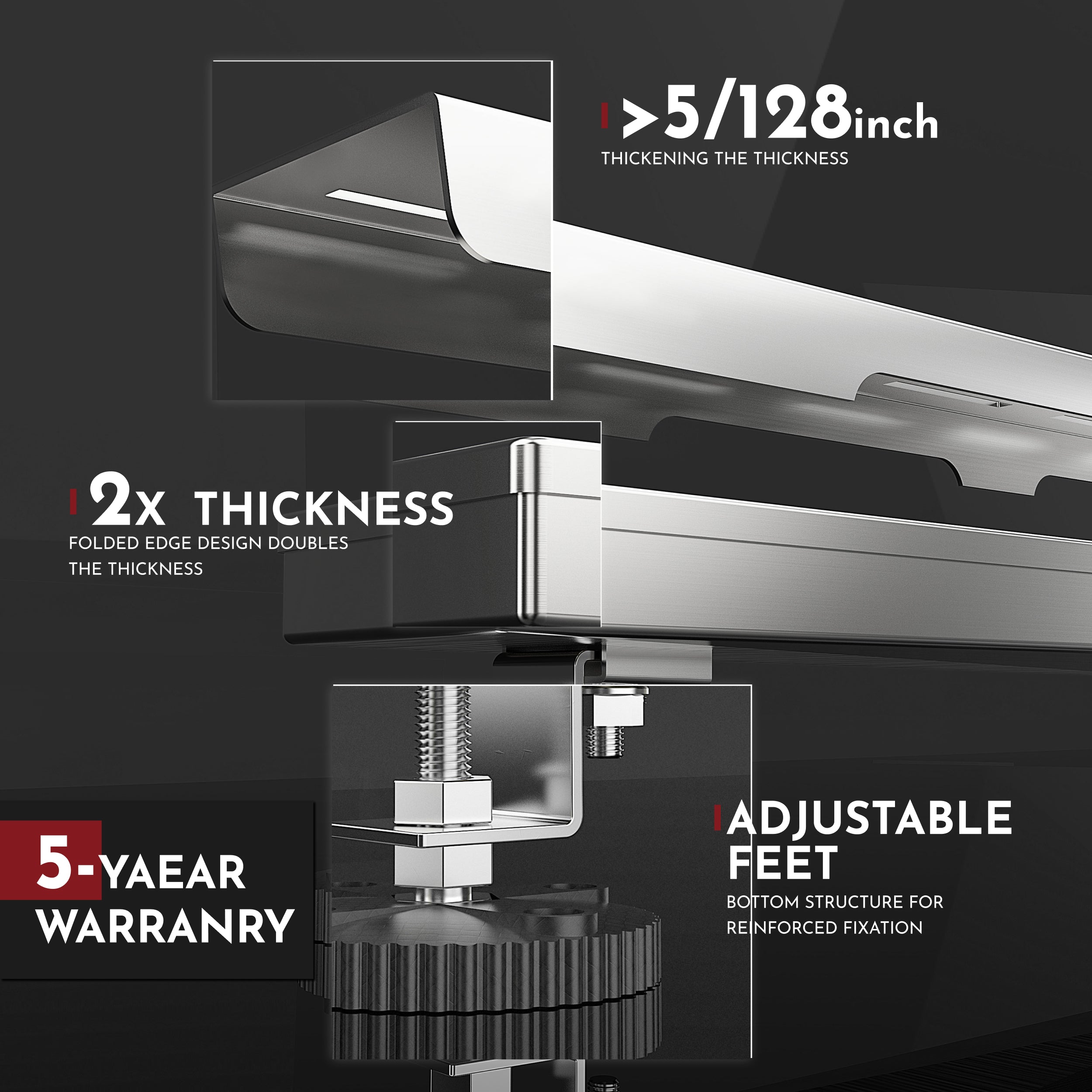 WEBANG 24 Inch Rainline Pattern Linear Shower Drain With Accessories, Brushed Stainless Steel