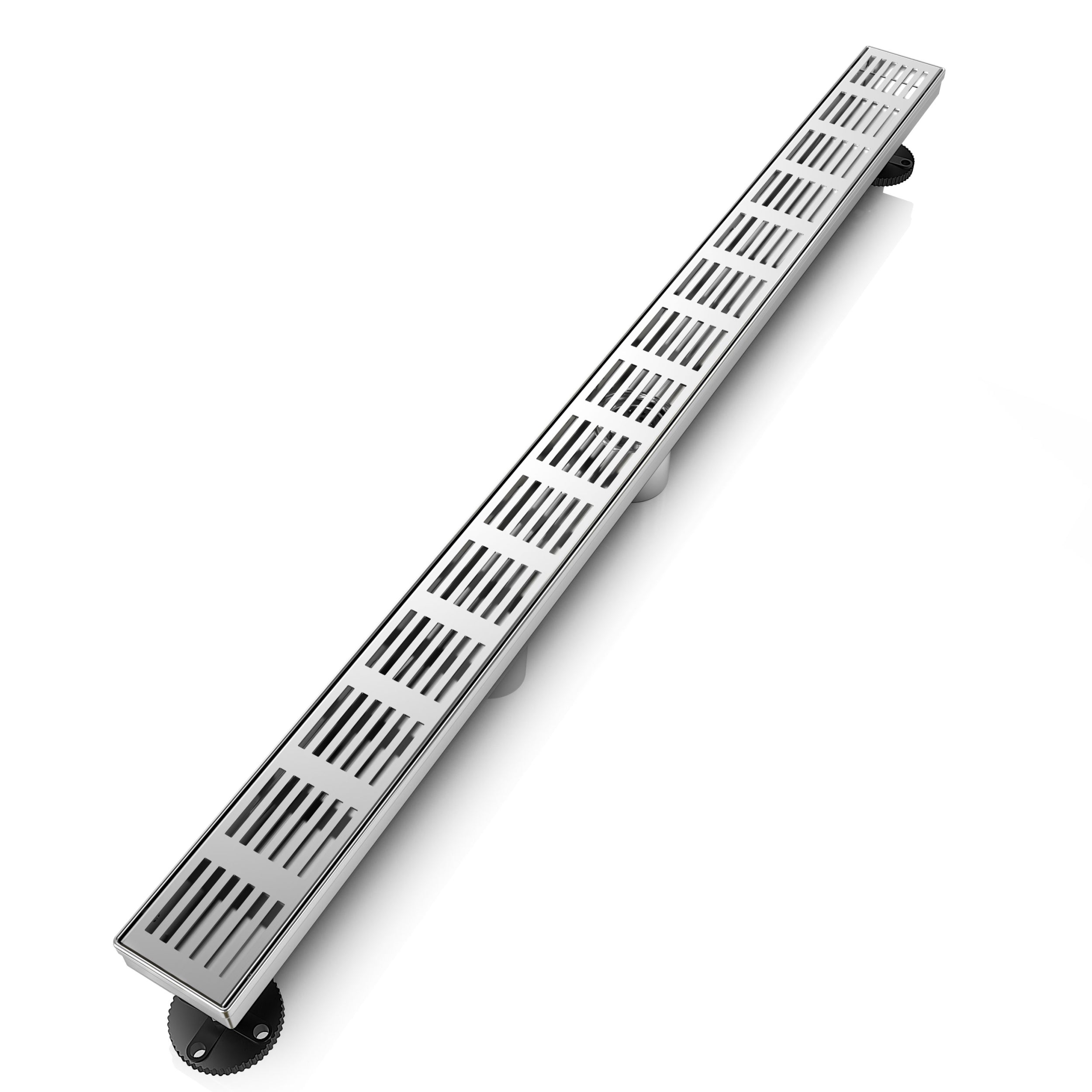 WEBANG 36 Inch Fence Pattern Linear Shower Drain With Accessories, Brushed Stainless Steel
