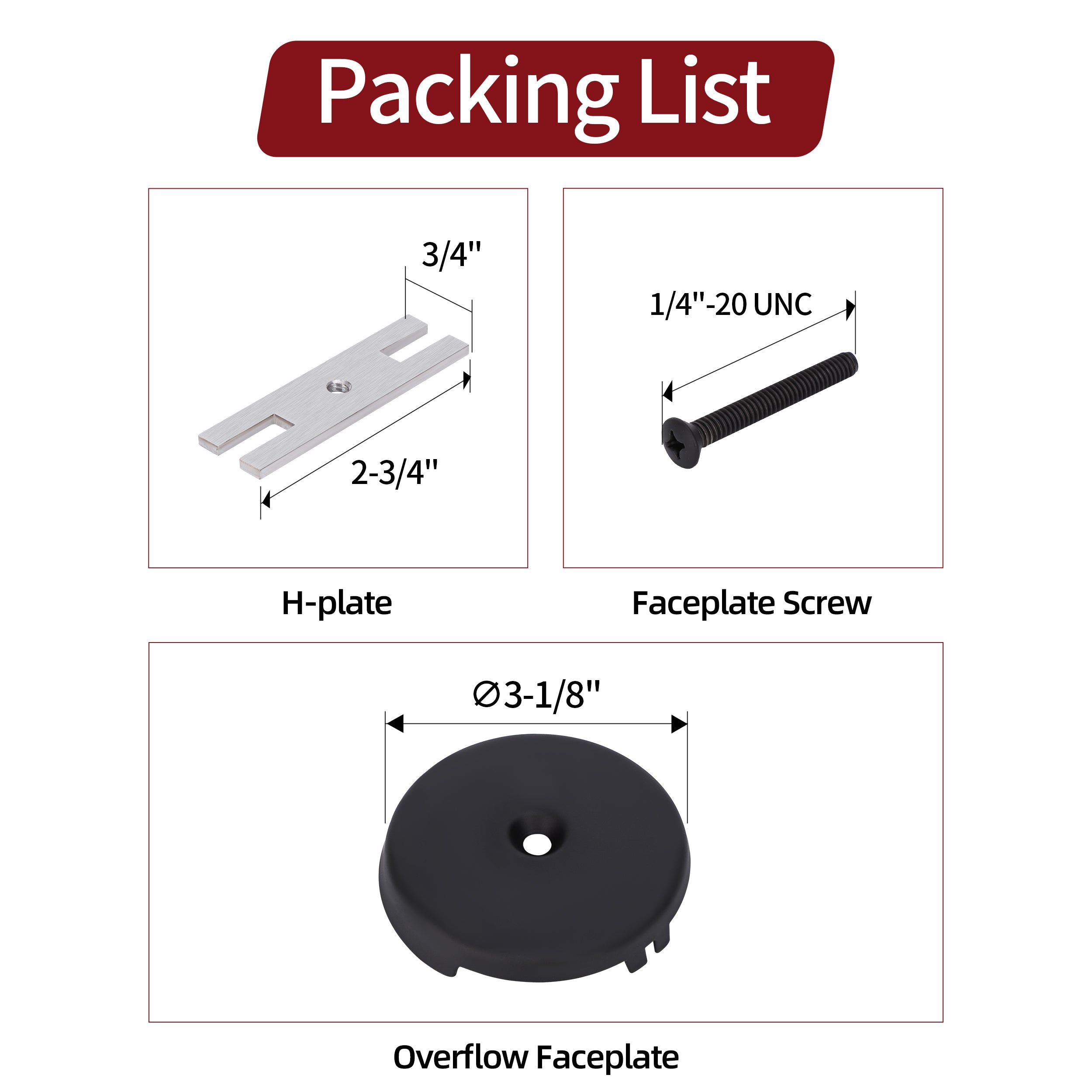 PRIMSOPH One Hole Tub Drain Overflow Faceplate, Matte Black