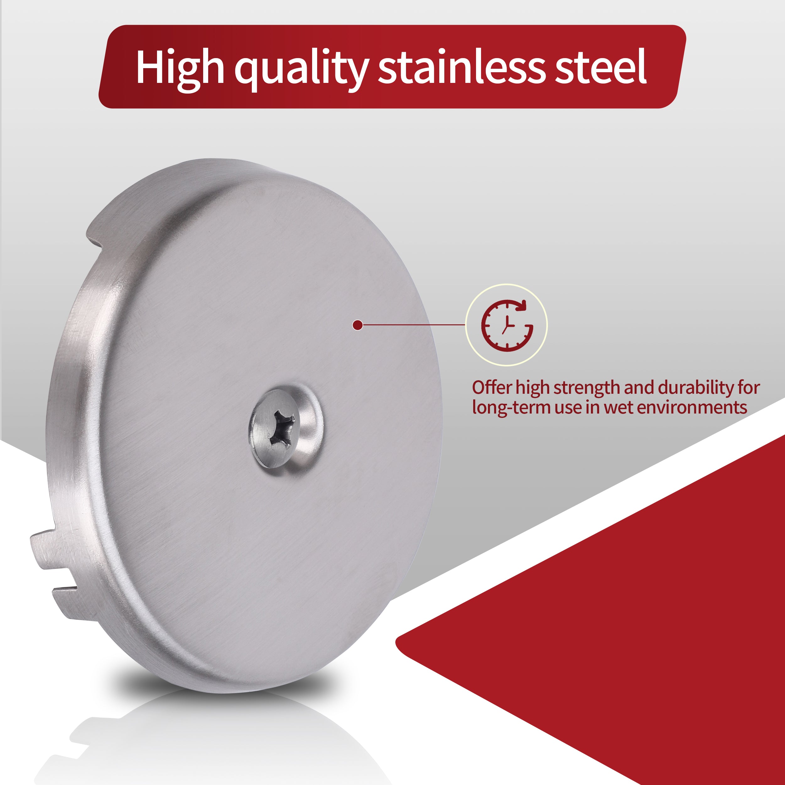 PRIMSOPH One Hole Tub Drain Overflow Faceplate, Brushed Nickel