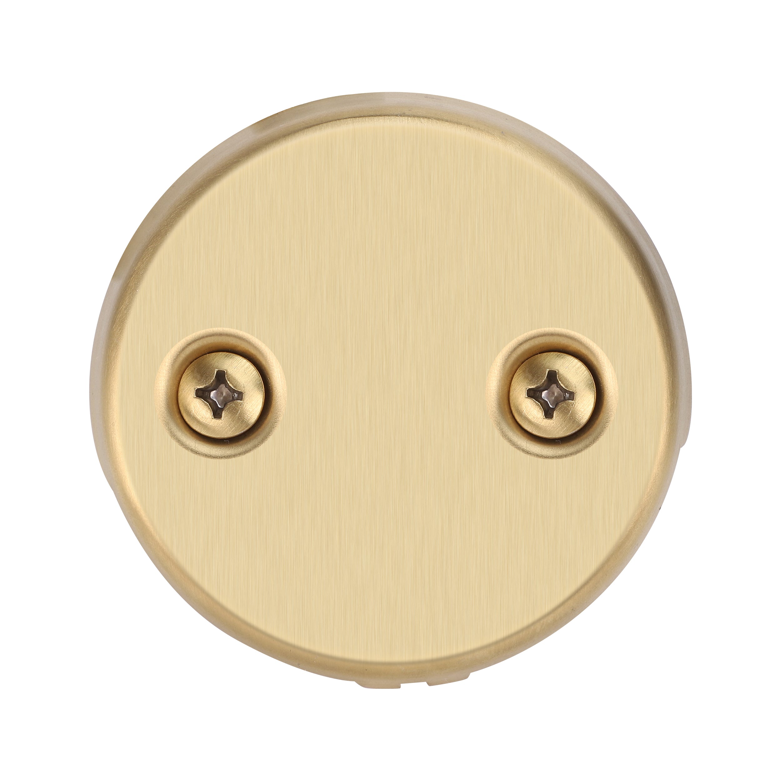 PRIMSOPH Two Hole Tub Drain Overflow Faceplate,  Brushed Gold