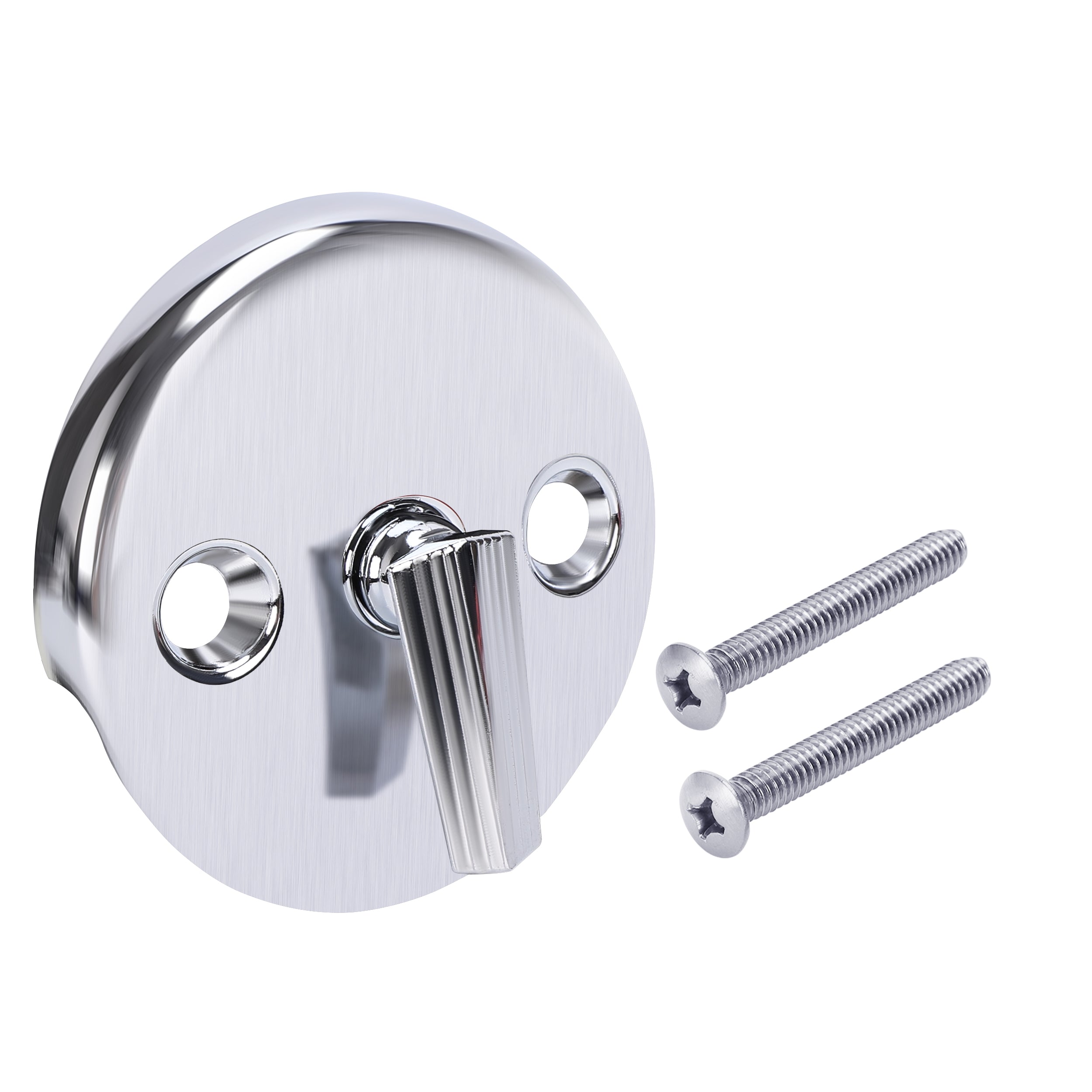 PRIMSOPH Three Hole Trip Lever Tub Drain Overflow Faceplate, Chrome