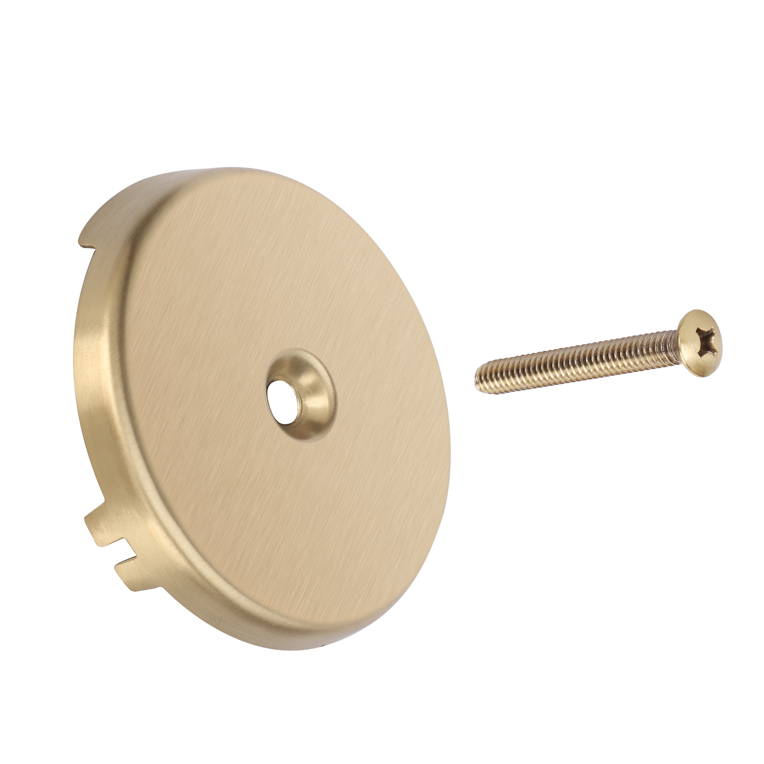 PRIMSOPH One Hole Tub Drain Overflow Faceplate, Brushed Gold