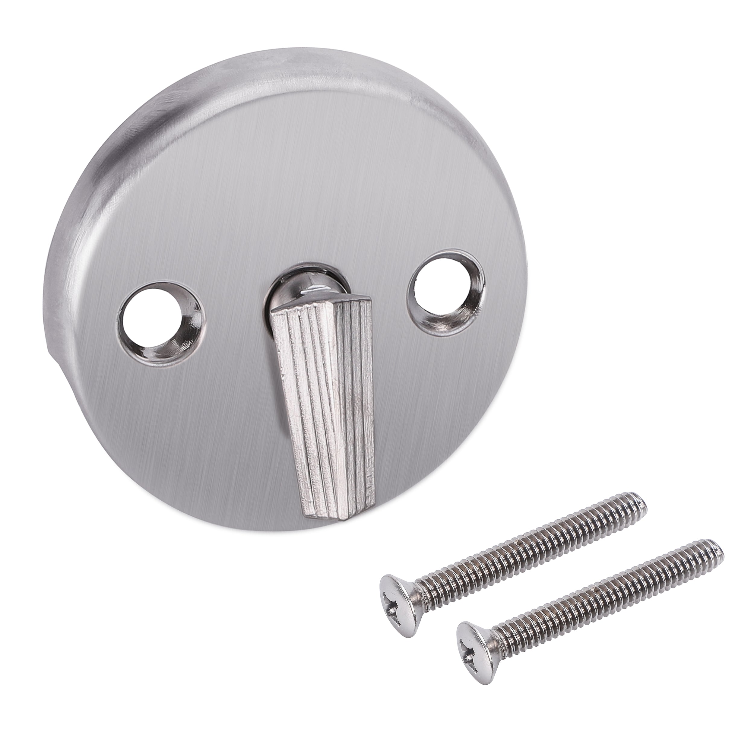 PRIMSOPH Three Hole Trip Lever Tub Drain Overflow Faceplate, Brushed Nickel