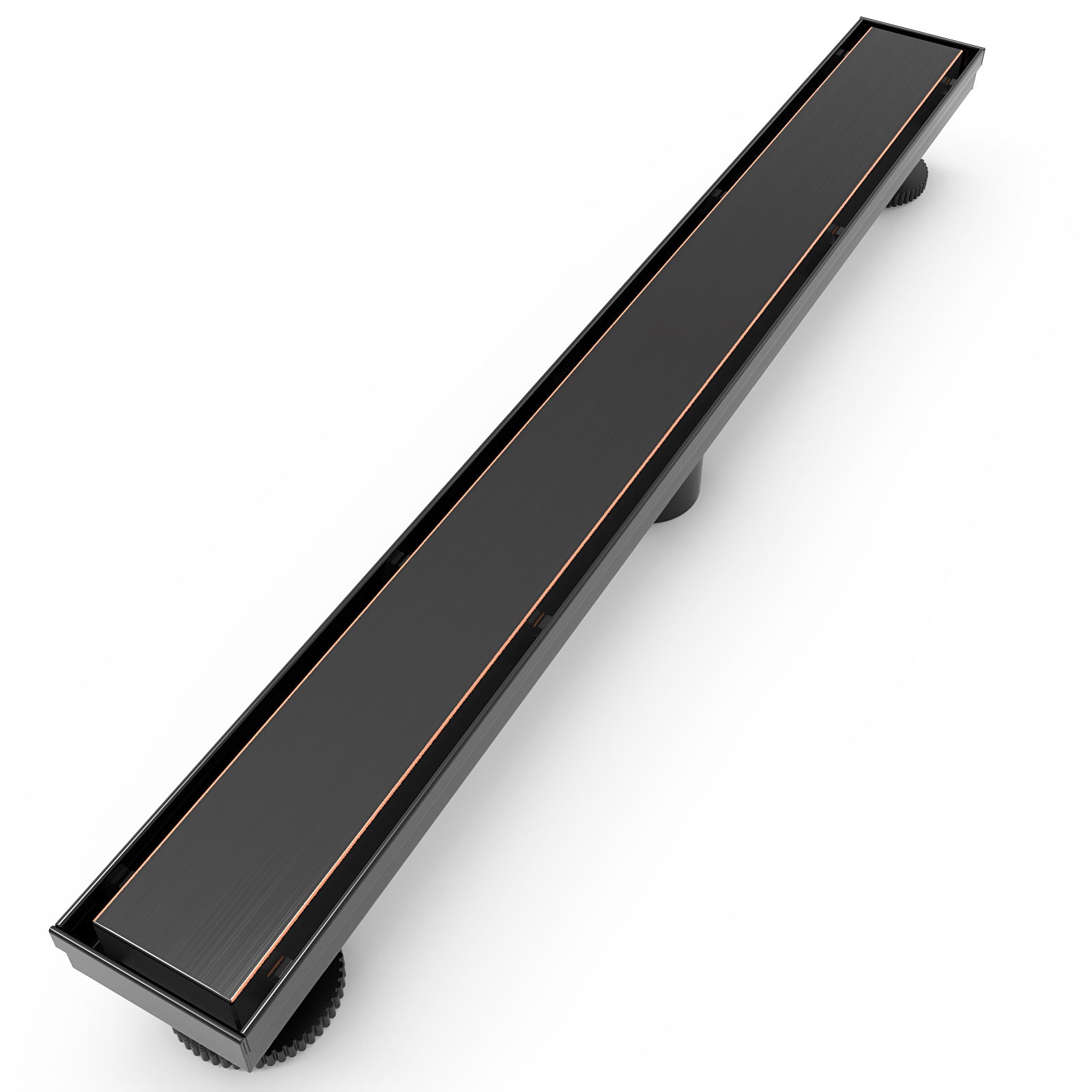 WEBANG 24 Inch Reversible 2-in-1 Linear Shower Drain With Accessories, Oil Rubbed Bronze