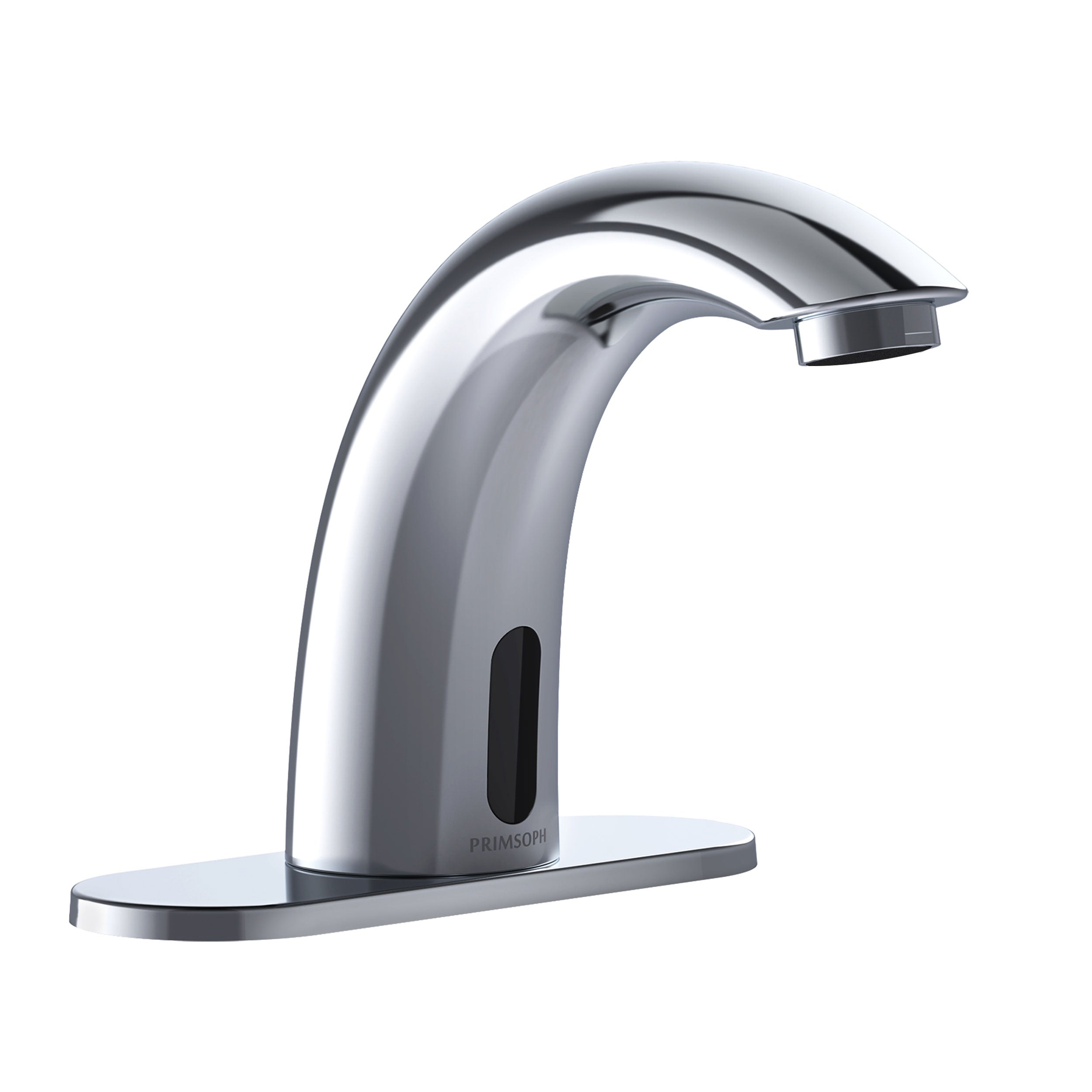 PRIMSOPH Model 8012 Battery and Plug-In Powered Touchless Faucet with Temperature Mixer, Chrome