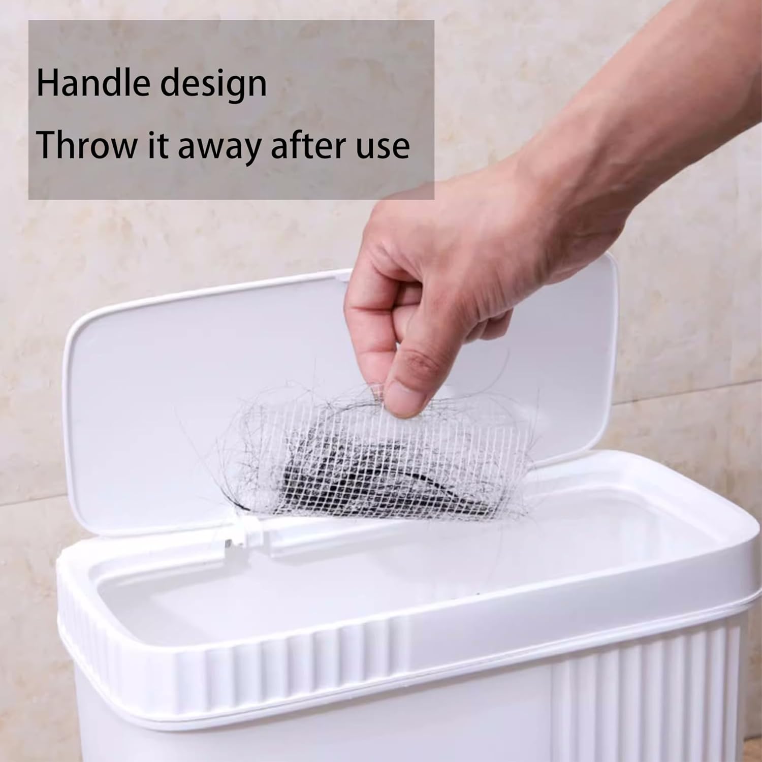 PRIMSOPH 4 Inch Square Disposable Shower Drain Strainer & Hair Catcher Stickers (30-Pack)