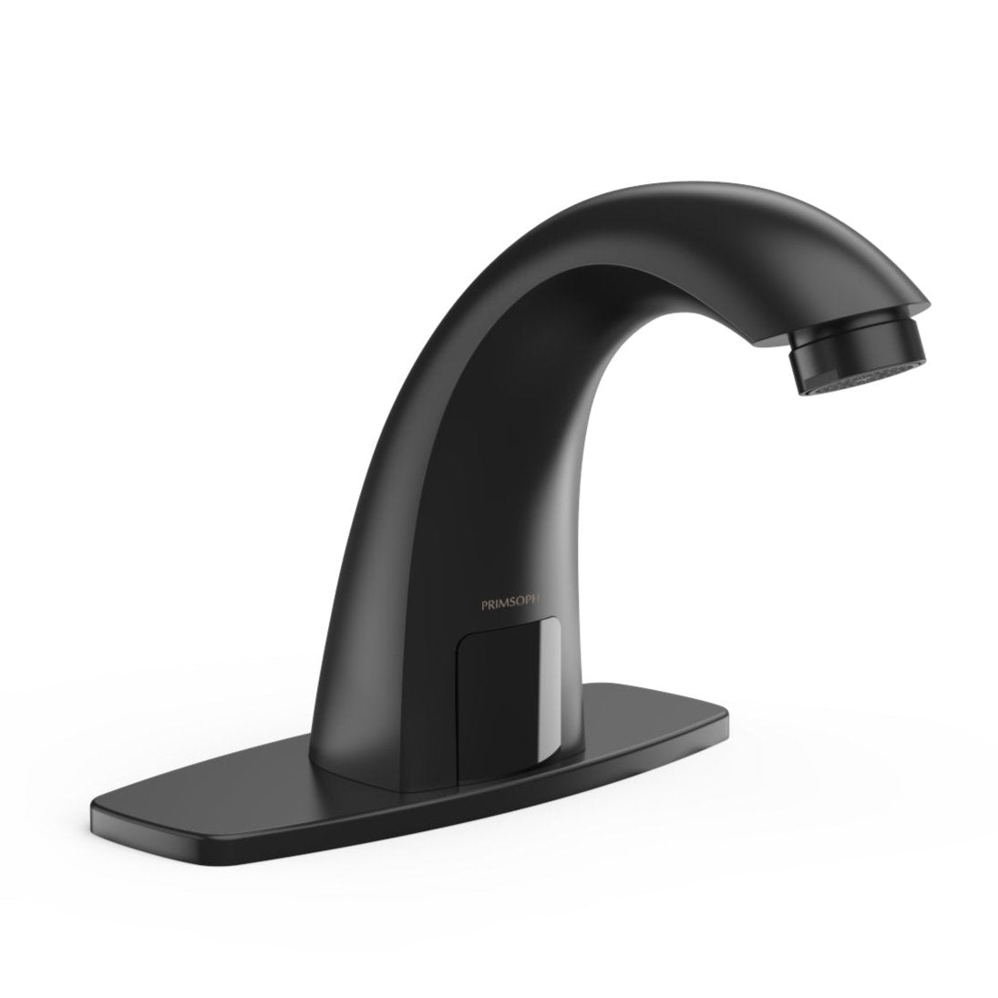 PRIMSOPH Model 8003 Battery and Plug-In Powered Touchless Faucet with Temperature Mixer, Matte Black