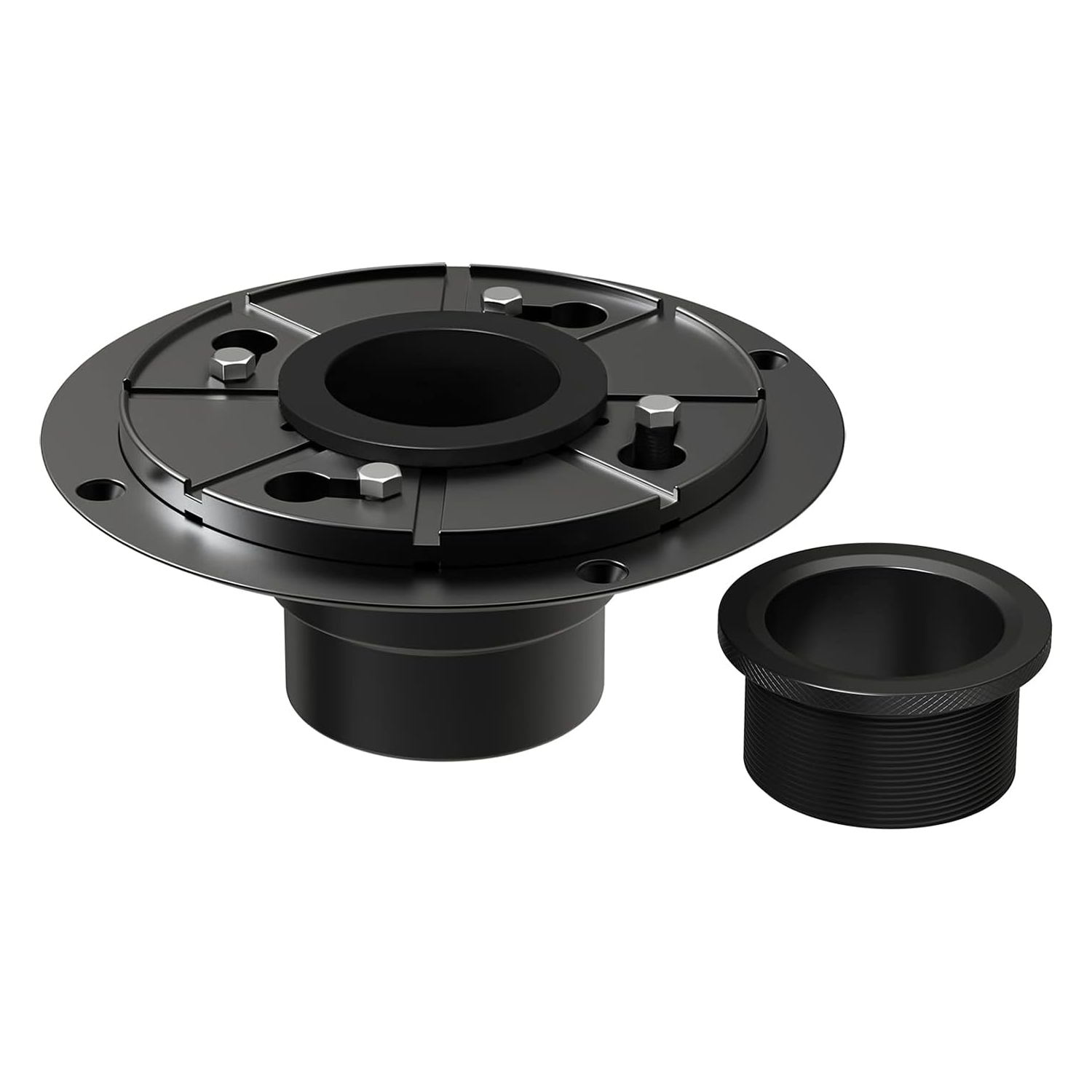 WEBANG Shower Drain Base Flange With ABS Rubber Coupler and PVC Thread Adapter